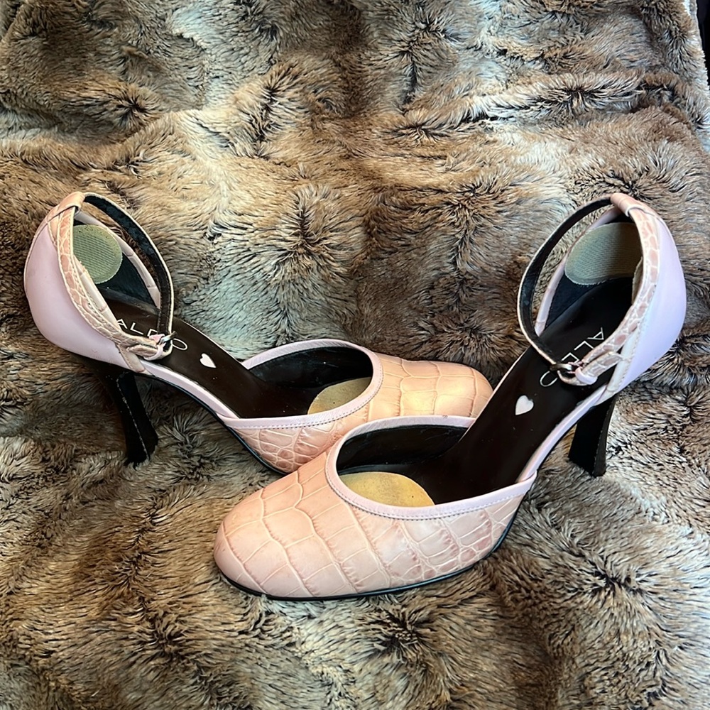 Aldo Pink Croc Heels